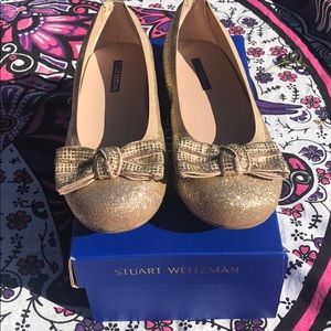 Stuart Weitzman Gold Flats